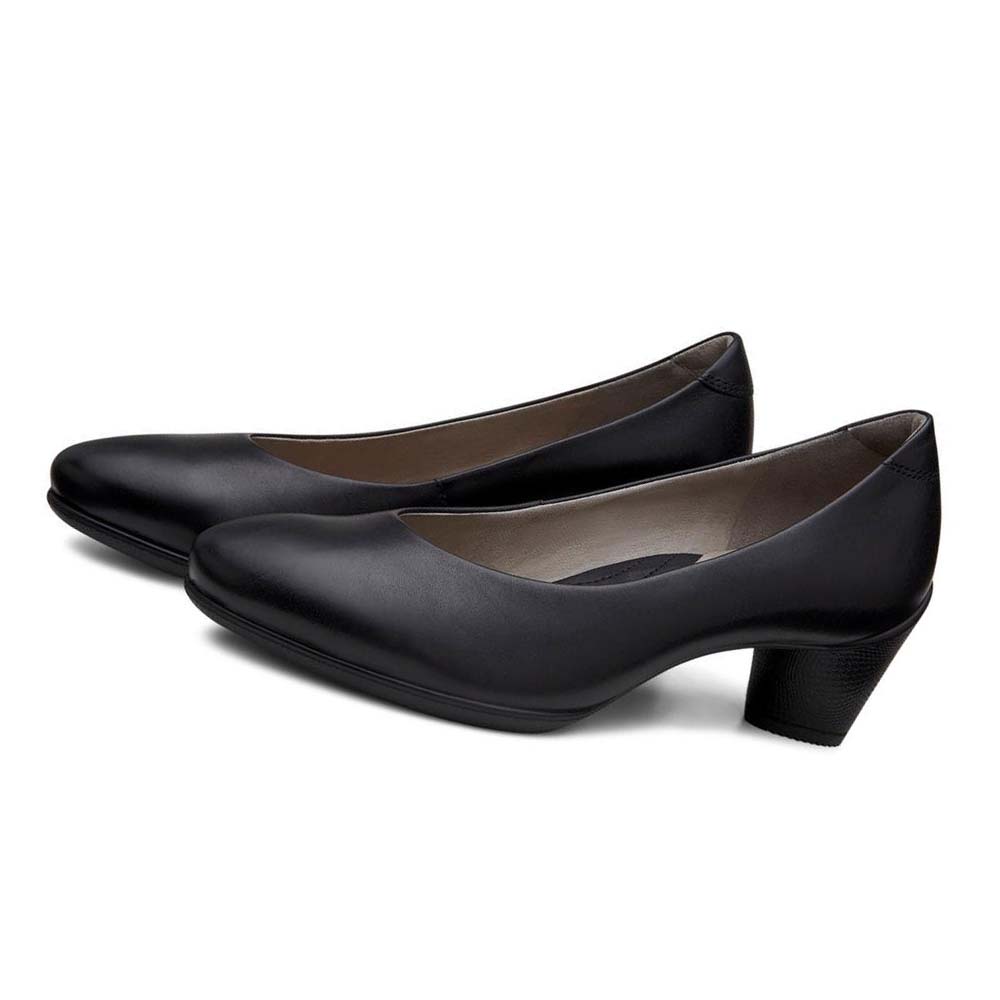 Ecco Sculptured 45 Plain Pumps Dame Svarte | NO 159PJJ